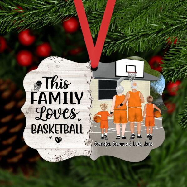 This Family Basketball - Christmas Personalized Gifts Custom Ornament for Family for Grandparents