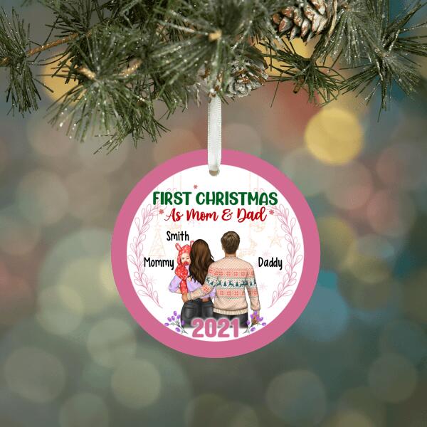 Personalized 1st Christmas Gift - Mommy and Daddy Version B1303
