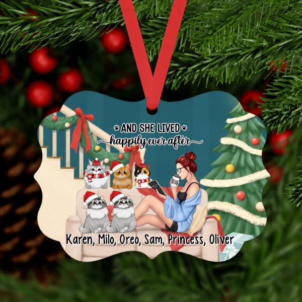 Santa's Tree with Seven Gifts Personalized Ornament