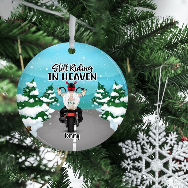 Personalized Ornament, Still Riding In Heaven, Christmas Memorial Gift For Motorcycle Lovers