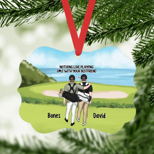 Personalized Ornament, Golf Couple, Sisters And Friends, Christmas Gift For Golf Lovers