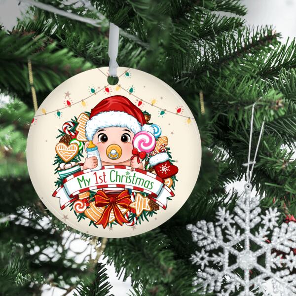 Personalized Ornament, Newborn Baby - My 1st Christmas, Christmas Gift For Baby