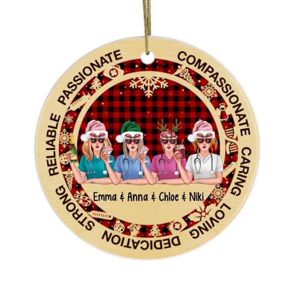 Personalized Ornament, Christmas Nurses Sisters Friends, Christmas Gift For Nurses, Coworkers, Colleagues