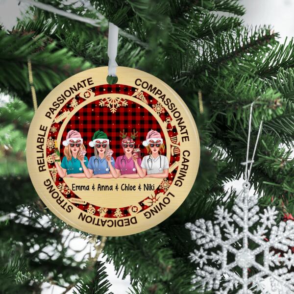 Personalized Ornament, Christmas Nurses Sisters Friends, Christmas Gift For Nurses, Coworkers, Colleagues
