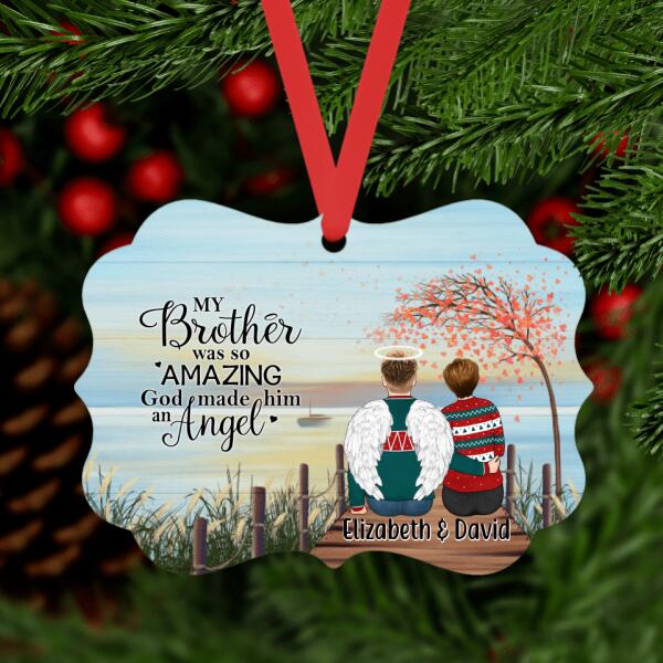 Personalized Ornament, Memorial Gift For Brother/Sister Loss, Christmas Gift For Family