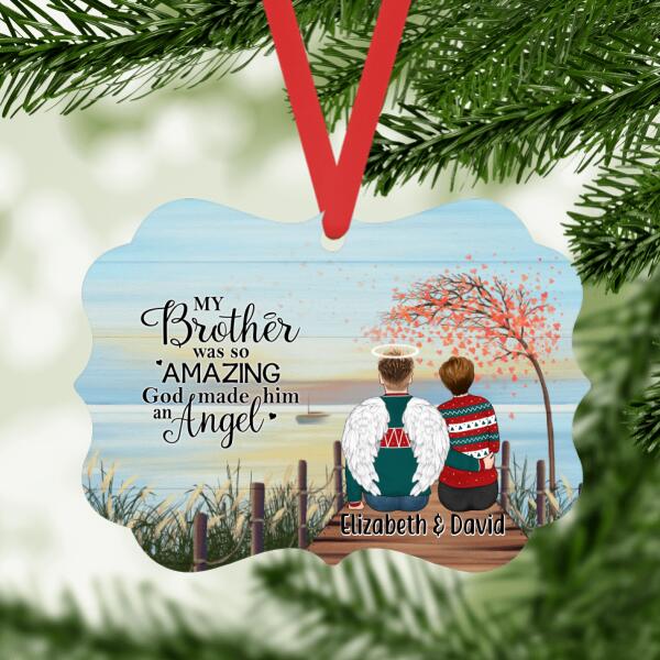 Personalized Ornament, Memorial Gift For Brother/Sister Loss, Christmas Gift For Family