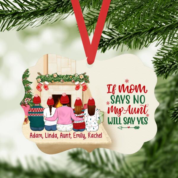 If Mom Says No, My Aunt Will Say Yes - Christmas Personalized Gifts Custom Ornament for Aunts