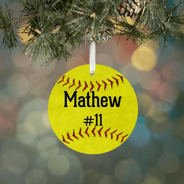 Personalized Ornament, Baseball Christmas Gift For Baseball Lovers