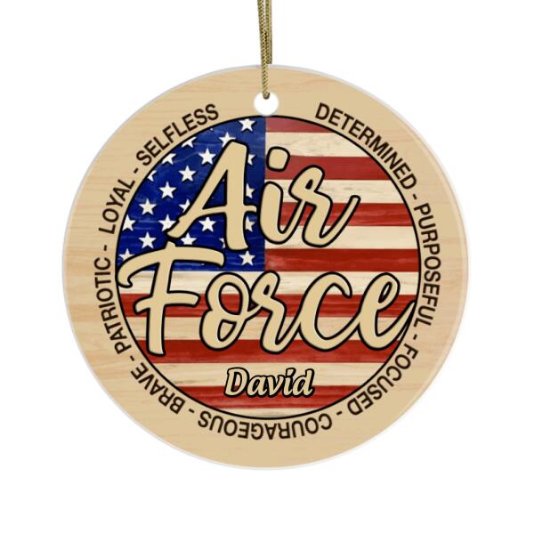 Personalized Ornament, Military Gift, US Military Branches