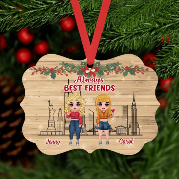 Personalized Christmas Gift For Bestie Best Friends Ornament