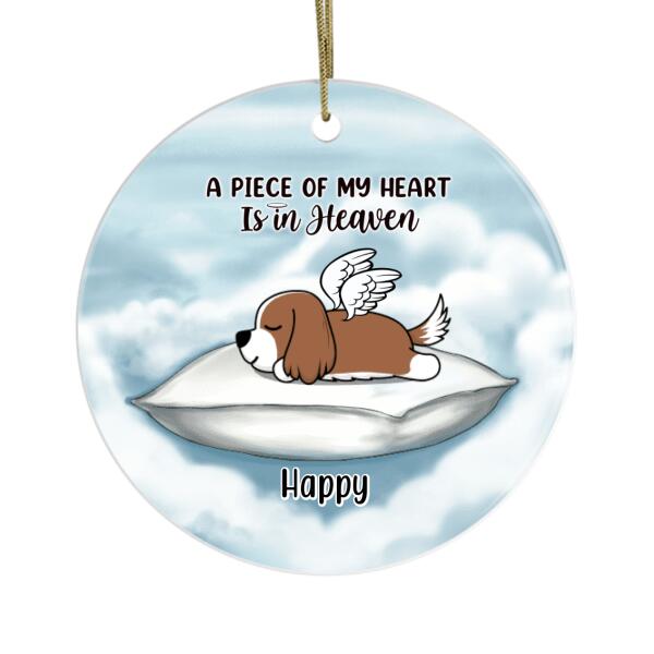Personalized Ornament, Sleeping Dog In Heaven, Memorial Gift For Dog Loss, Christmas Gift For Dog Lover, Family