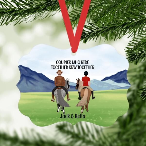 Personalized Ornament, Horse Riding Partners for Life, Gift for Horse Lovers, Christmas Gift