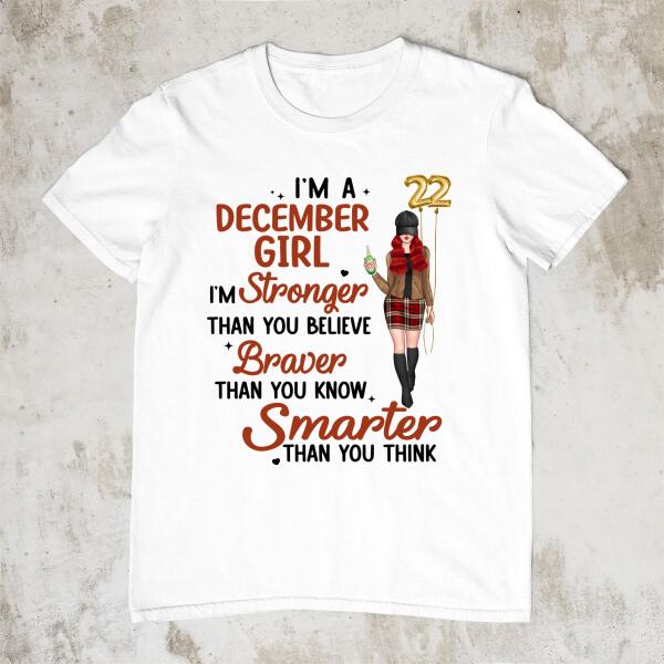 Personalized Shirt, I'm December Girl, Birthday Gift For Her