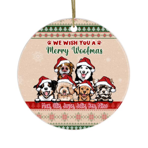 Personalized Ornament, Up To 6 Pets, We Wish You A Merry Christmas, Christmas Gift For Dog Lovers, Cat Lovers