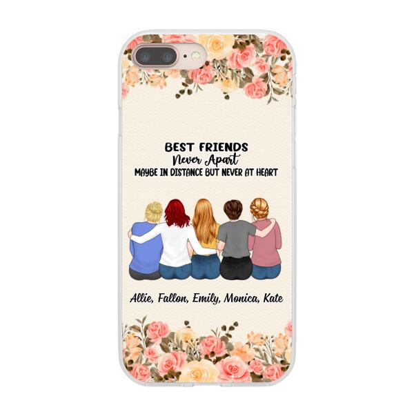Personalized Phone Case, Up To 5 Girls, Gift For Sisters, Friends, Best Friends Never Apart