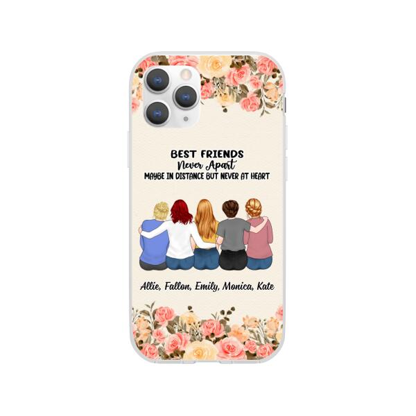 Personalized Phone Case, Up To 5 Girls, Gift For Sisters, Friends, Best Friends Never Apart