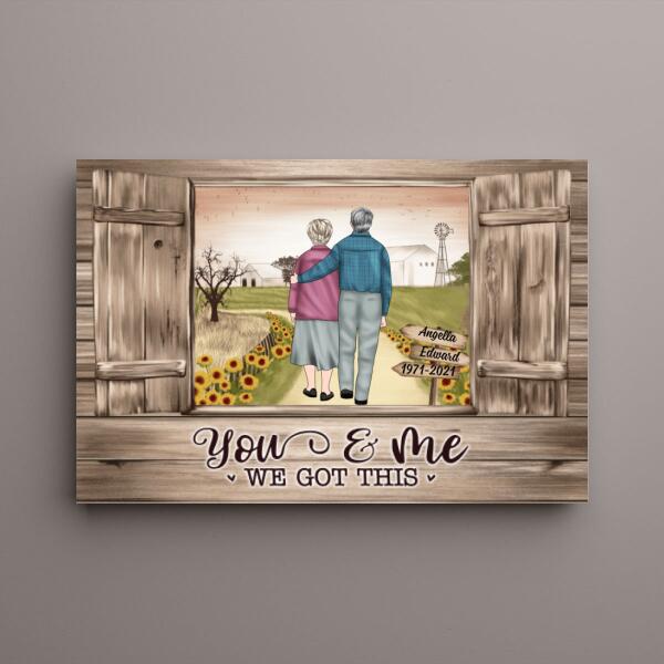 You and Me, We Got This - Anniversary Personalized Gifts Custom Canvas for Mom for Dad