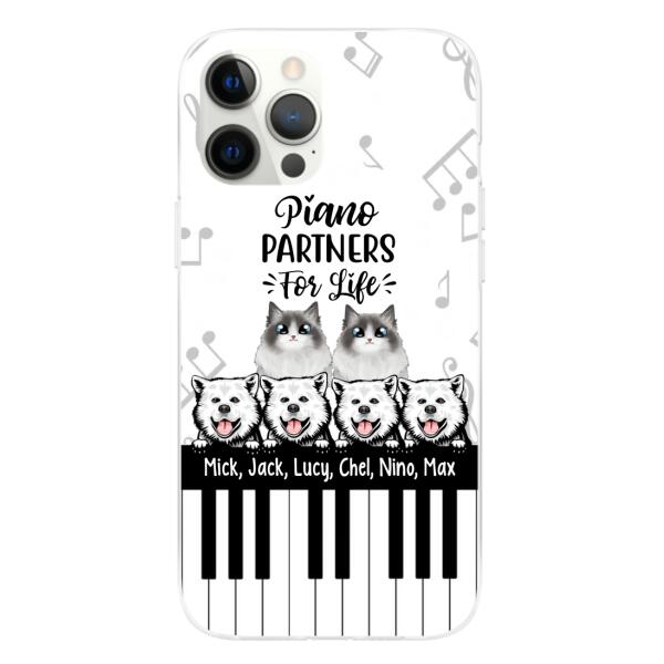 Personalized Phone Case, Up To 6 Pets, Piano Partners For Life, Gift F GearLit Personalized Phone Case, Up To 6 Pets, Piano Partners For Life, Gift F GearLit