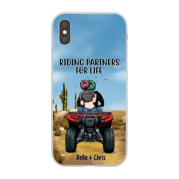 Personalized Phone Case, All-Terrain Vehicle Riding Partners, Gift for ATV Quad Bike Couples