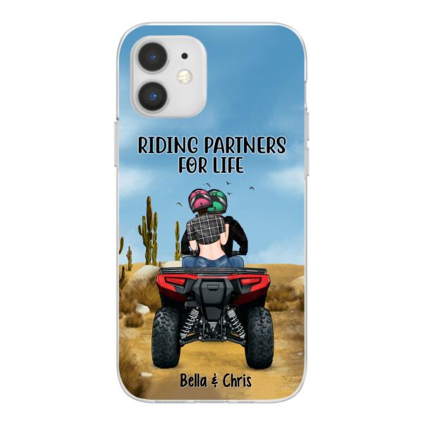Personalized Phone Case, All-Terrain Vehicle Riding Partners, Gift for ATV Quad Bike Couples