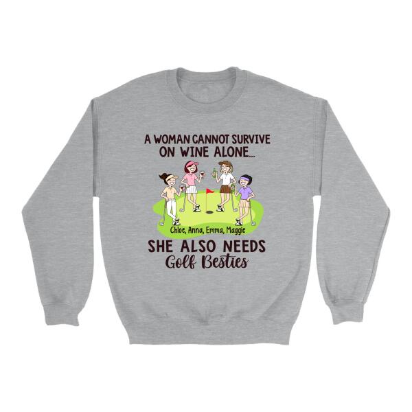 She Also Needs Golf Besties - Personalized Shirt For Friends, For Her, Golf
