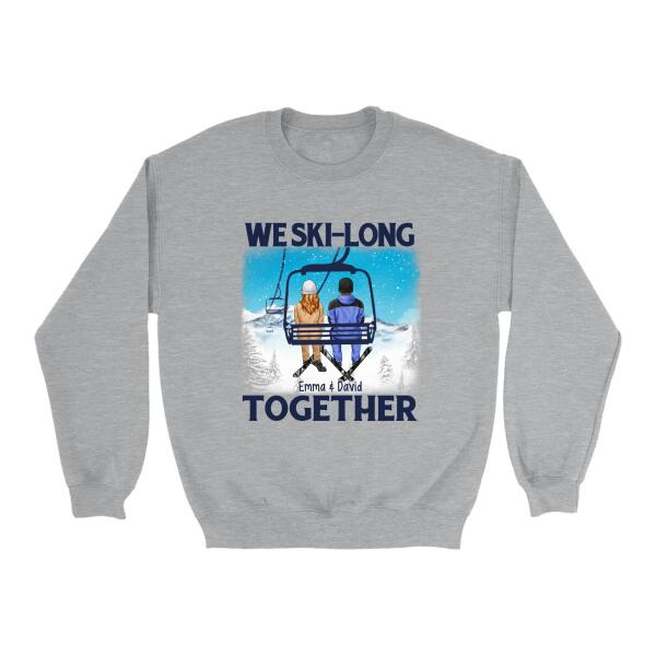 Couple On Ski Lift - Personalized Shirt For Him, For Her, Skiing