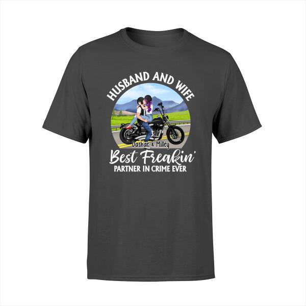 Husband And Wife - Personalized Gifts Custom Motorcycle Lovers Shirt For Couples, Motorcycle Lovers