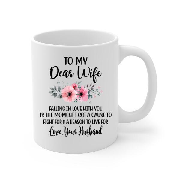 To My Dear Wife Falling In Love With You - Personalized Mug For Couples, For Her