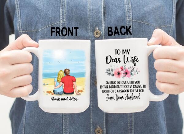 To My Dear Wife Falling In Love With You - Personalized Mug For Couples, For Her