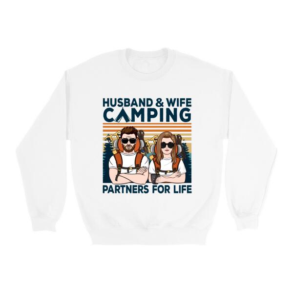 Husband And Wife Camping - Personalized Gifts Custom Camping Shirt For Couples, Camping Lovers