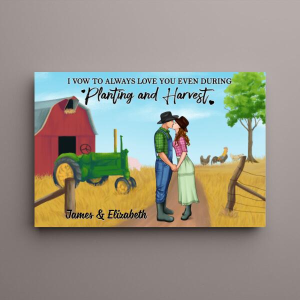 I Vow To Always Love You - Personalized Canvas For Couples, For Her, For Him, Farmer