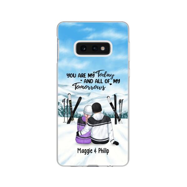Skiing Partners For Life - Personalized Phone Case For Couples, For Her, For Him, Skiing