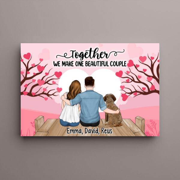 Together We Make One Beautiful Couple - Personalized Canvas For Her, For Him, Valentine's Day