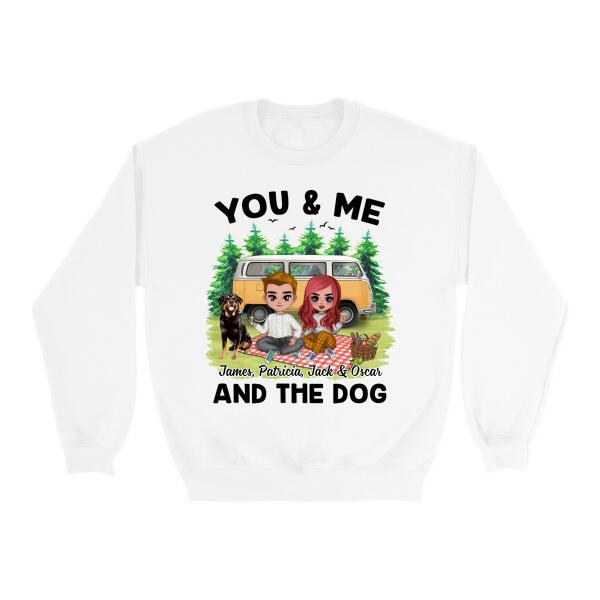 You, Me And The Dog - Personalized Shirt For Couples, For Him, For Her, Camping Lovers