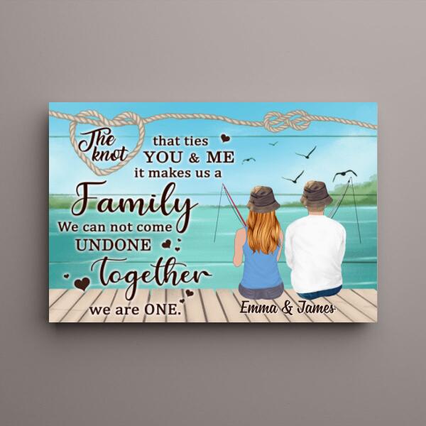 The Knot That Ties You and Me -  Personalized Canvas For Couple, Her, Him, Fishing