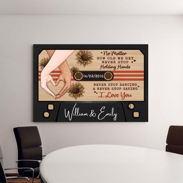 No Matter How Old We Get - Personalized Canvas For Couples, For Him, For Her, Anniversary