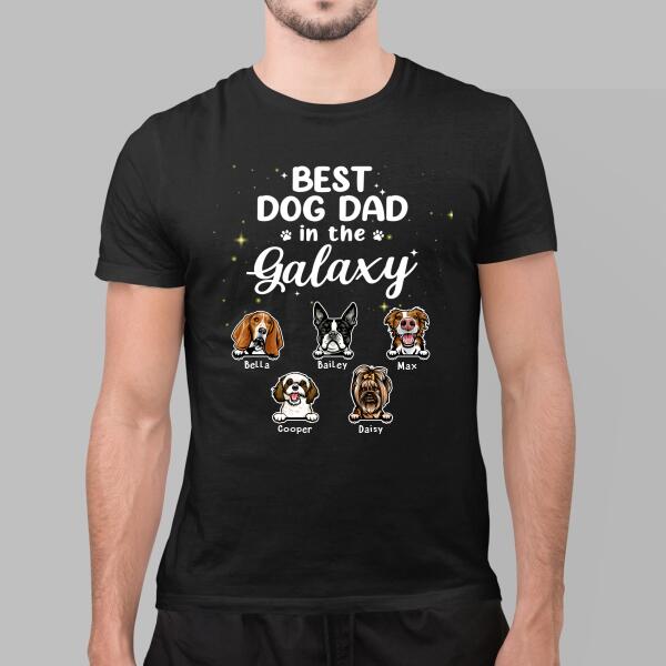 Best Dog Dad In The Galaxy - Personalized Gifts Custom Dog Lovers Shirt For Dog Dad, Dog Lovers
