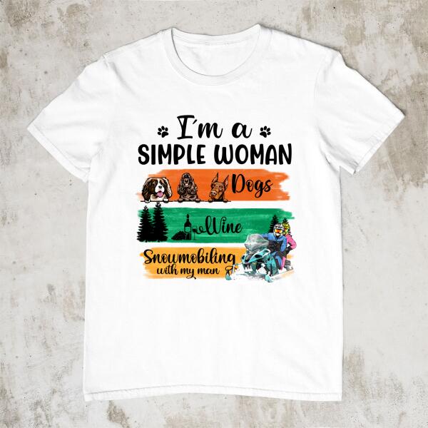 Snowmobiling With My Man - Personalized Shirt For Her, Snowmobiling