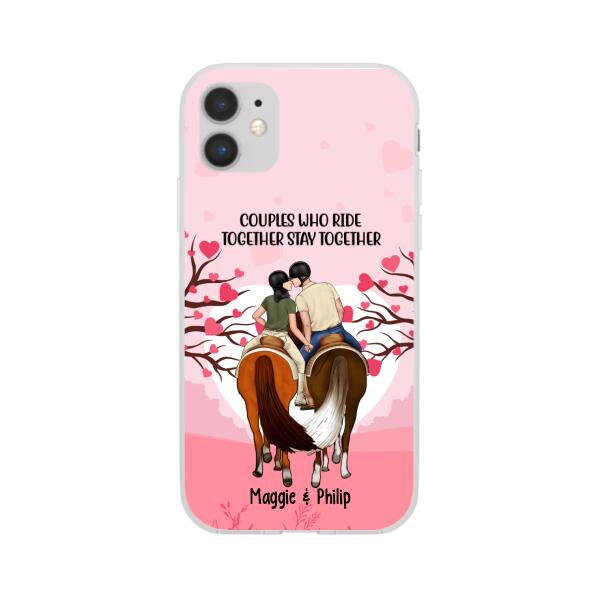 Adventures Together Forever- Personalized Phone Case For Couples, Horseback Riding, Horse Lovers