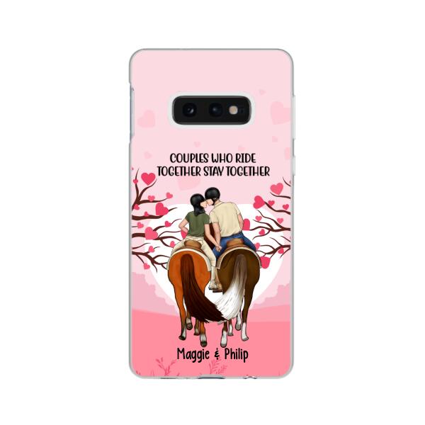 Adventures Together Forever- Personalized Phone Case For Couples, Horseback Riding, Horse Lovers