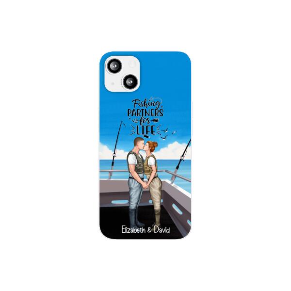 Fishing Partners For Life - Personalized Phone Case For Couples, Fishing
