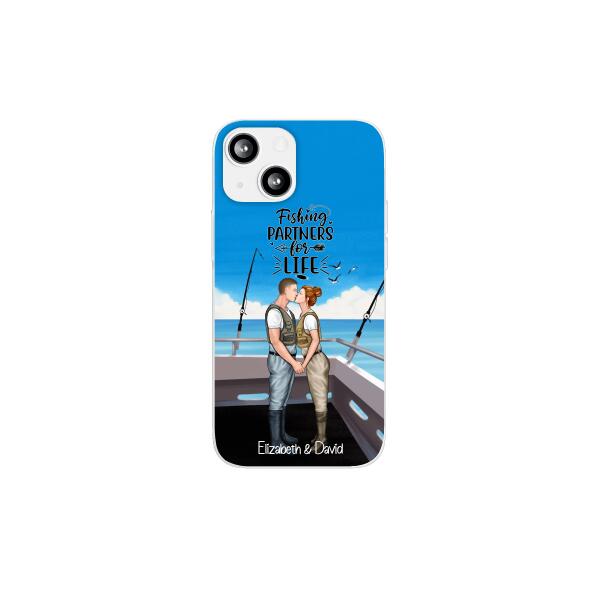 Fishing Partners For Life - Personalized Phone Case For Couples, Fishing