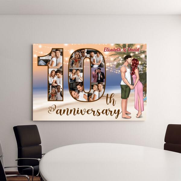 11 Years Anniversary - Custom Canvas Photo Upload, for Couples, Wife, Husband