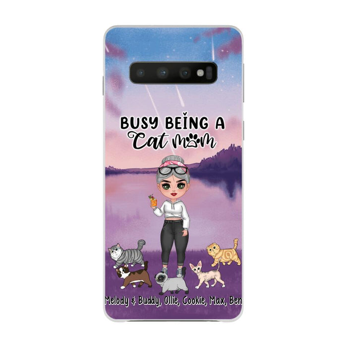 Busy Being a Cat Mom - Personalized Gifts for Custom Cat Lovers' Phone Cases for Cat Mom and Cat Lovers