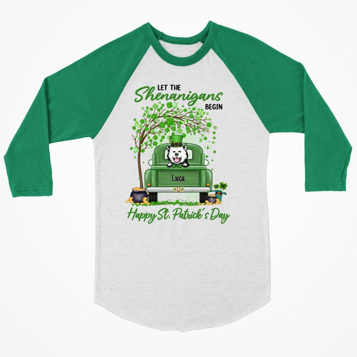 Let The Shenanigans Begin - Personalized Shirt Dog Lovers, Cat Lovers, St. Patrick's Day