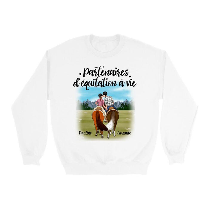 Partenaires D'équitation À Vie - Personalized Shirt For Couples, Him, Her, Horse Lovers