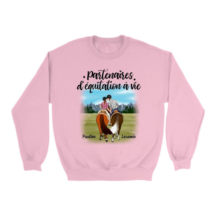 Partenaires D'équitation À Vie - Personalized Shirt For Couples, Him, Her, Horse Lovers