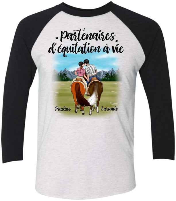 Partenaires D'équitation À Vie - Personalized Shirt For Couples, Him, Her, Horse Lovers