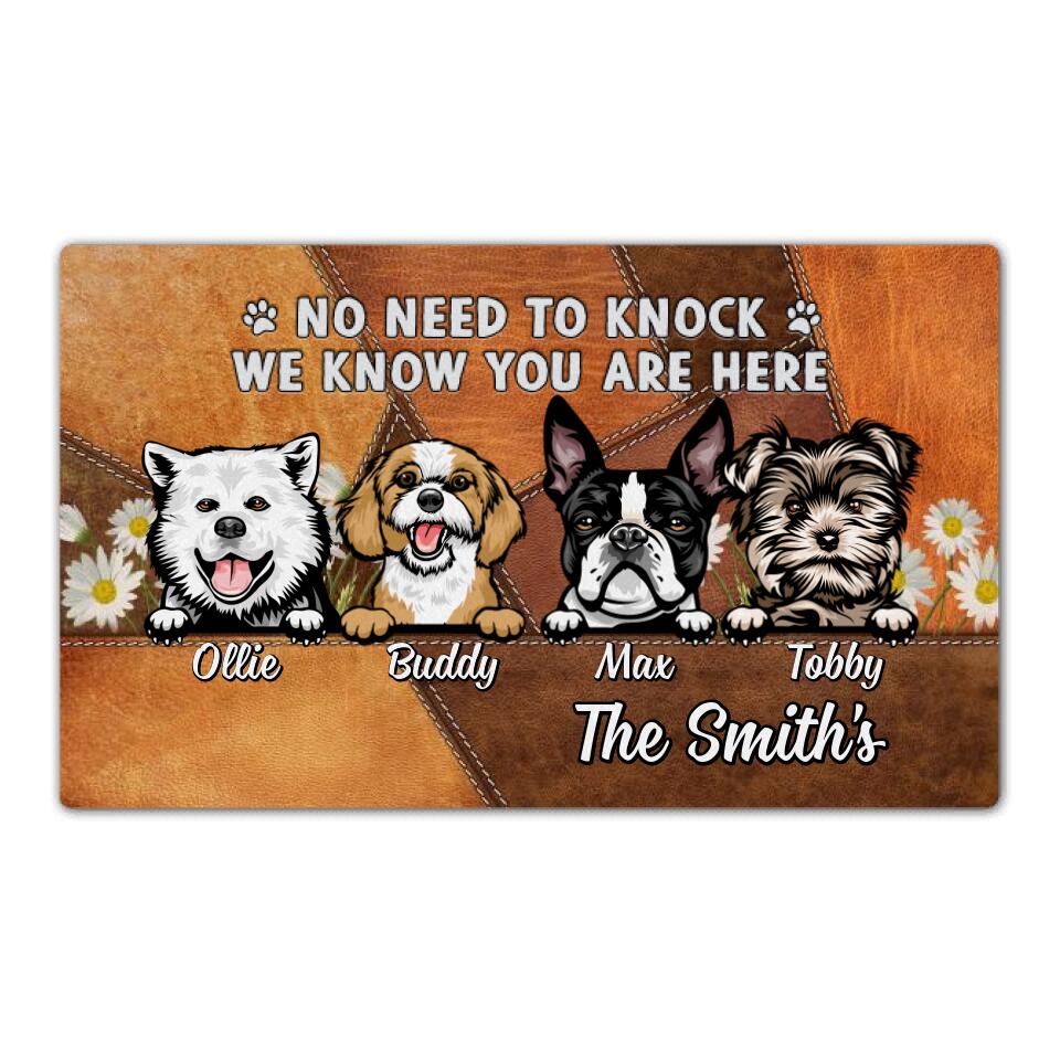 The Knifepaw No Need To Knock Custom 1 Pet Doormat – Noble Pawtrait