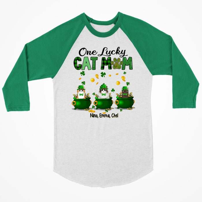Lucky Cats - Personalized Gifts for Cat Custom Cat Mom Shirt, Cat Lover